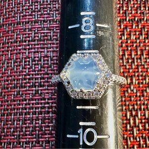 Fragrant Jewels Silver Ring with Clear Gem